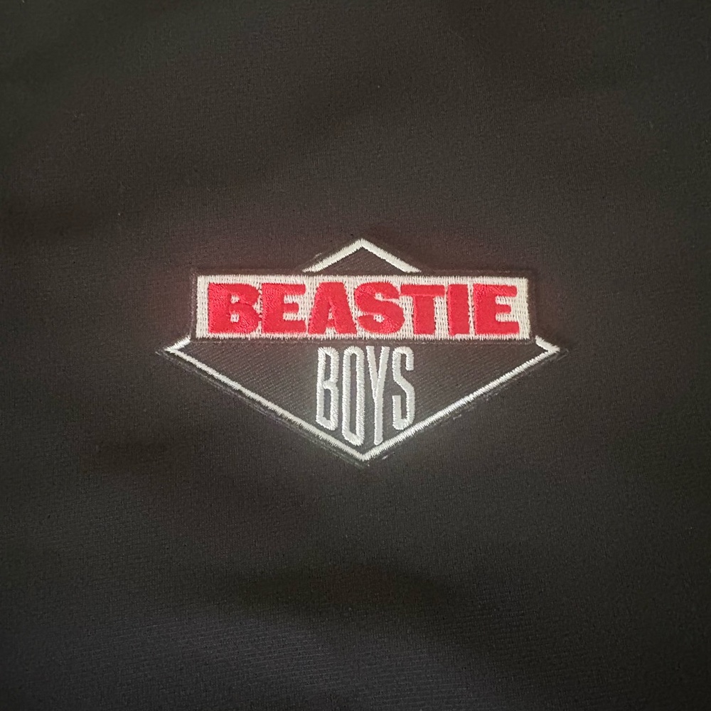 adidas Black Track Jacket with White Stripes and Red Beastie Boys logo Mens xl - Picture 2 of 8